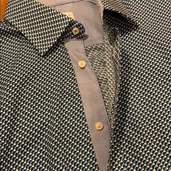 Blue & white checkered Ted Baker button down - Picture 7 of 11